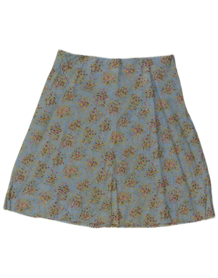 Vintage A-Line nederdel til kvinder W34 Large Blue Floral