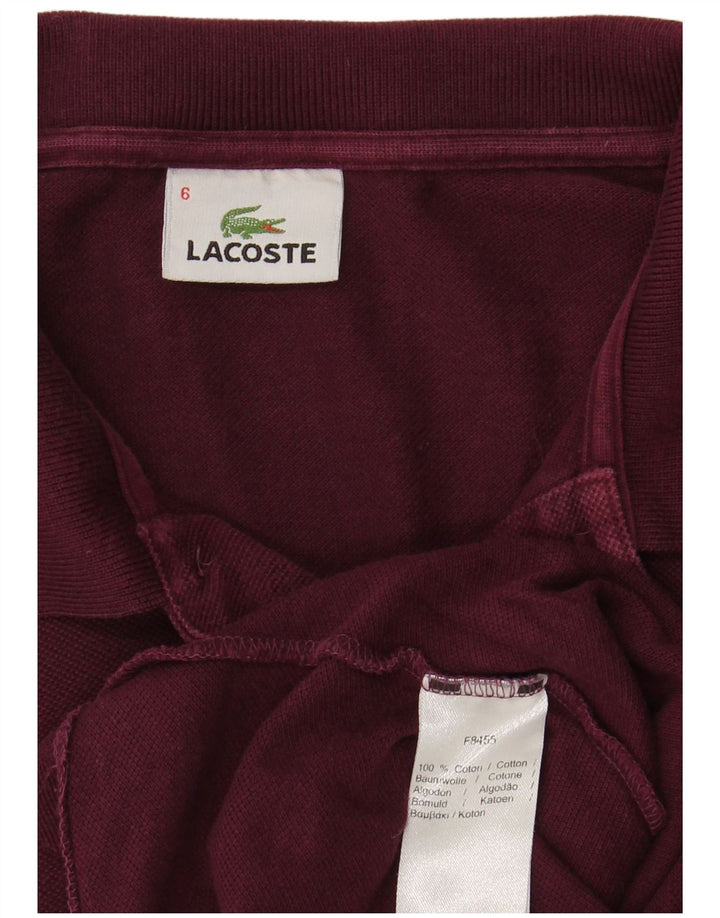 LACOSTE Poloshirt til mænd Størrelse 6 XL Rødbrun bomuld