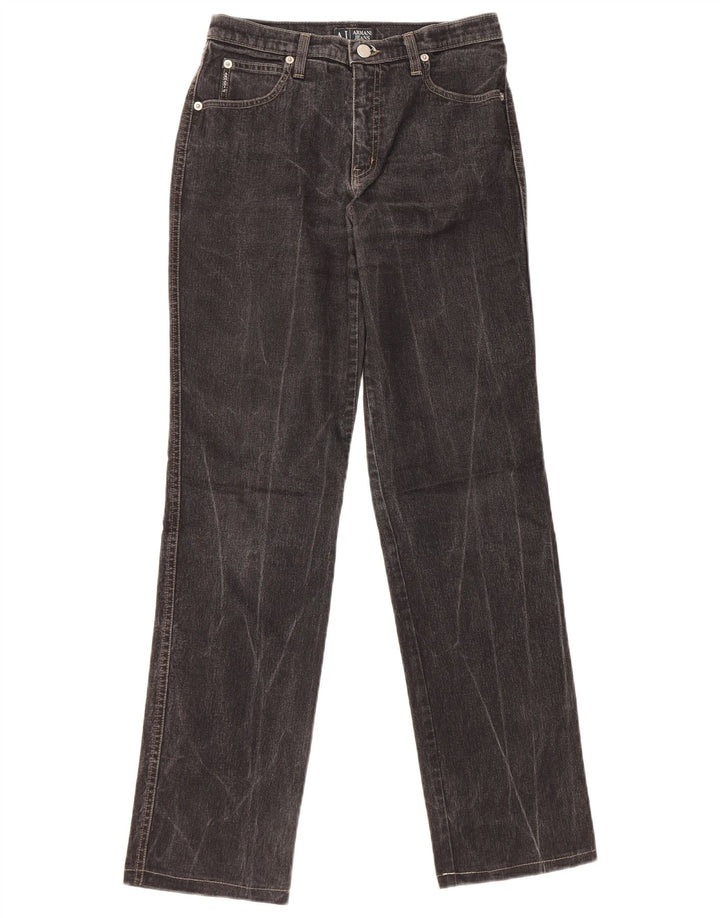 Armani Dame Straight Jeans W28 L30 Sort Bomuld