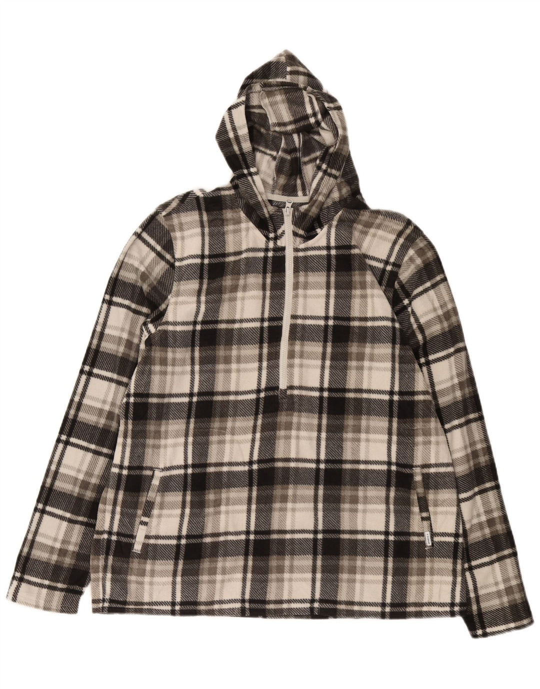 O'Neill Herre hættetrøje med lynlås hals 2XL grå ternet polyester