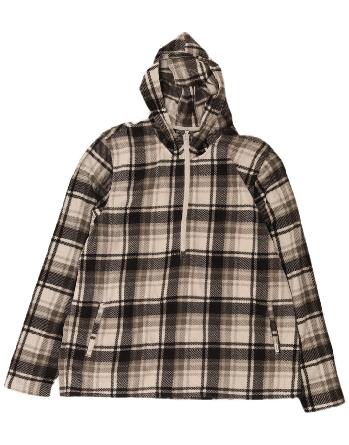 O'Neill Herre hættetrøje med lynlås hals 2XL grå ternet polyester