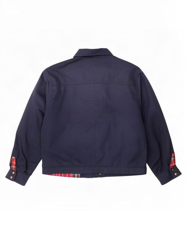 Vintage Bomberjakke til mænd UK 40 Large Navy Blue Polyester