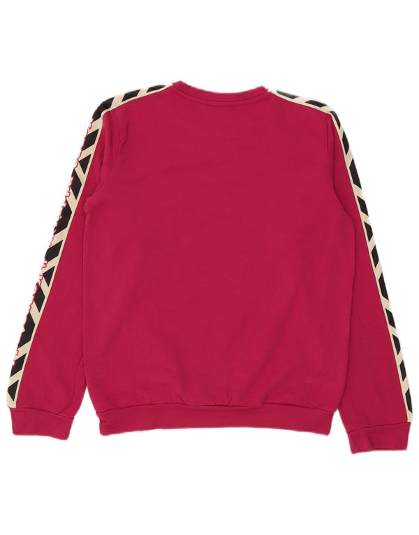 Kappa piger grafisk sweatshirt trøje 15-16 år Pink Colourblock Bomuld