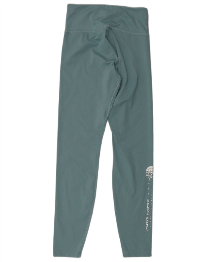 The North Face Kvinders Grafiske Leggings UK 12 Medium Blue Polyester