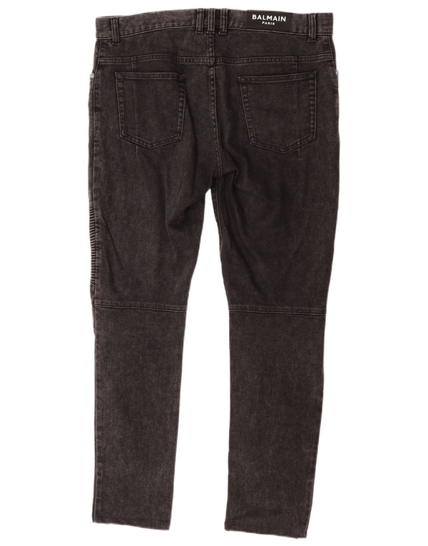 Balmain Herre Slim Jeans W34 L30 Grå Bomuld