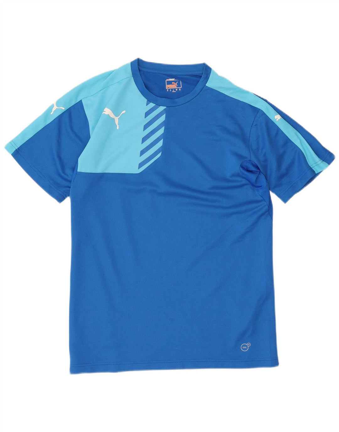 Puma Herre T-Shirt Top Medium Blue Colourblock Polyester