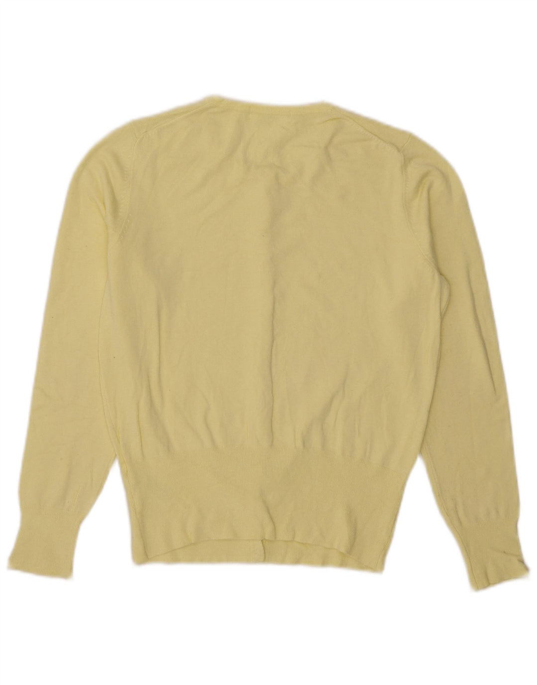 Marks & Spencer Dame Cardigan Sweater UK 12 Medium Yellow Viscose