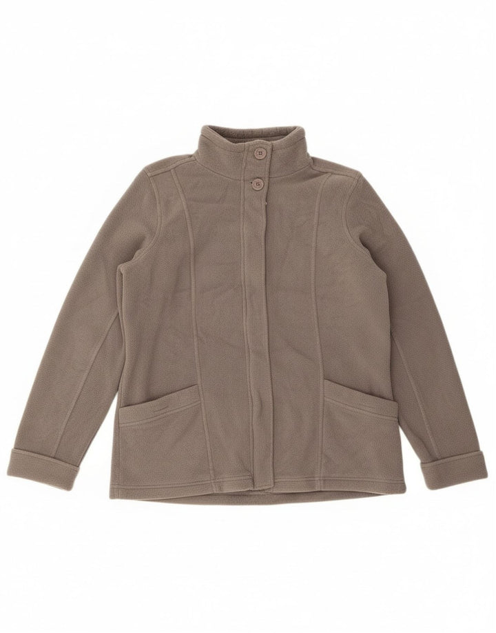 Marks & Spencer Dame Oversized Fleecejakke UK 12 Medium Grey Polyester