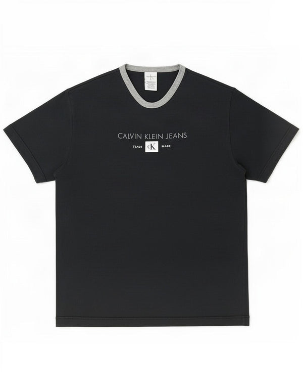 Calvin Klein Jeans Herre grafisk T-shirt Top Medium Marineblå Bomuld