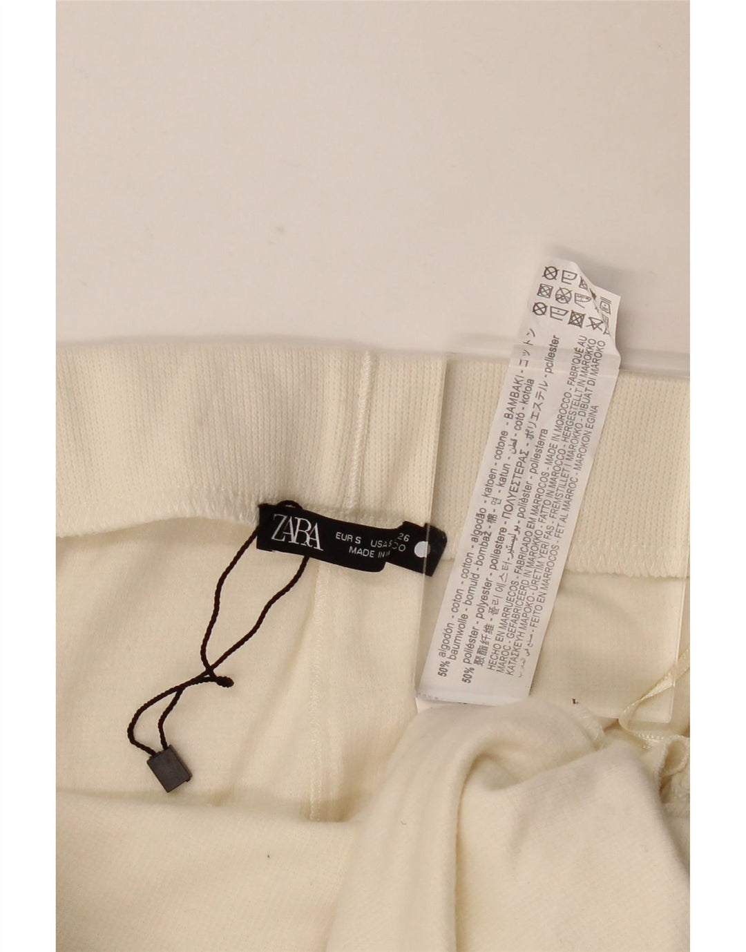 Zara Midi-nederdel til kvinder, lille W26 Off White Bomuld