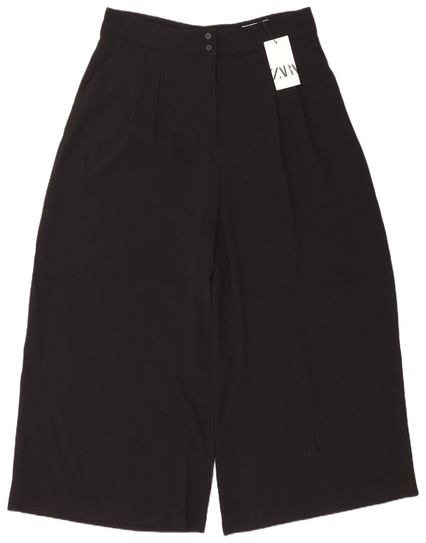 Zara Womens Pegged Cropped Trousers 2XL W34 L28 Sort Polyester