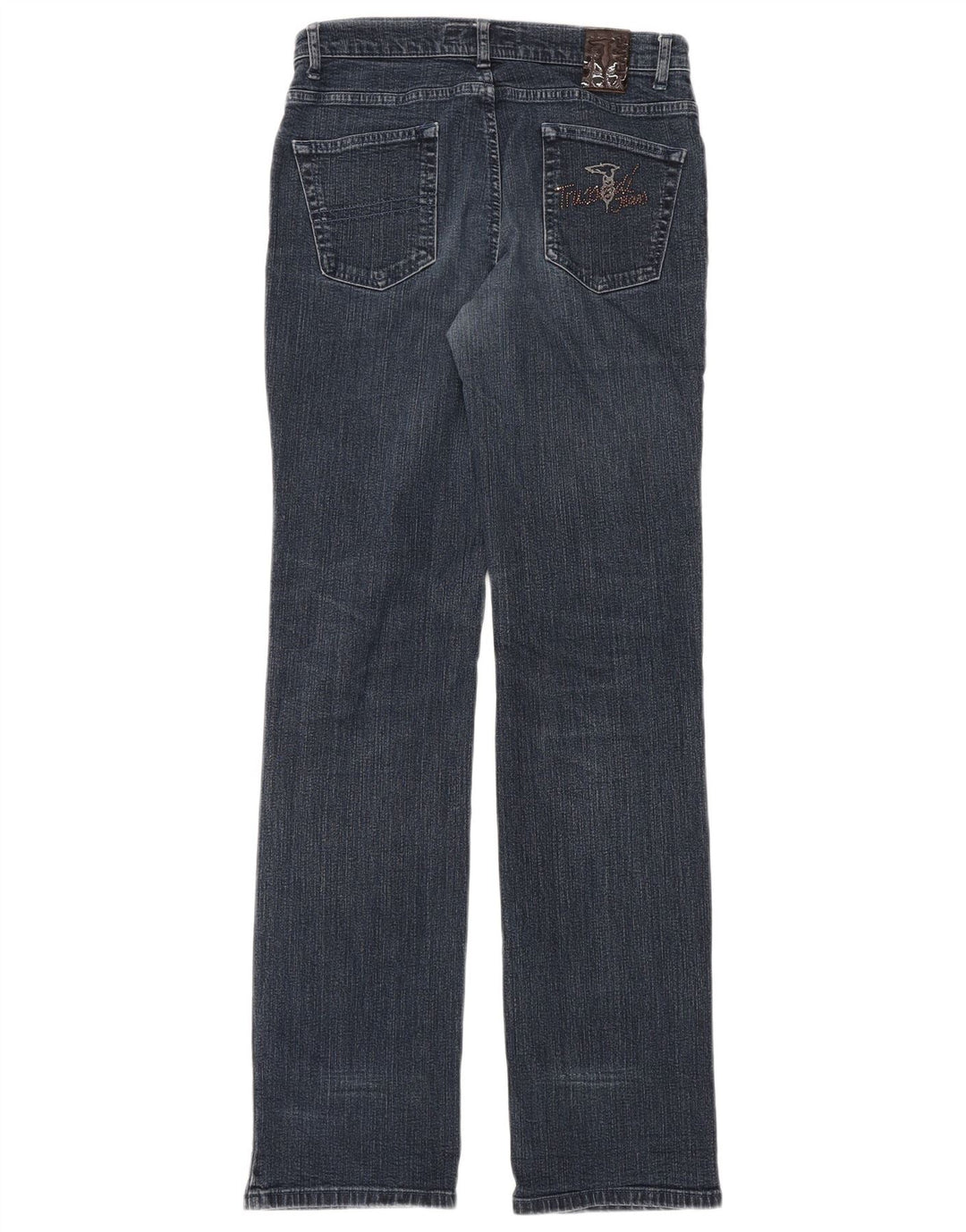 Trussardi lige jeans til kvinder W28 L35 marineblå bomuld