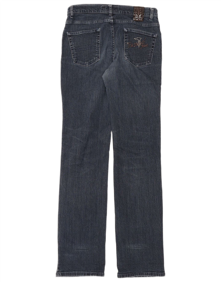 Trussardi lige jeans til kvinder W28 L35 marineblå bomuld