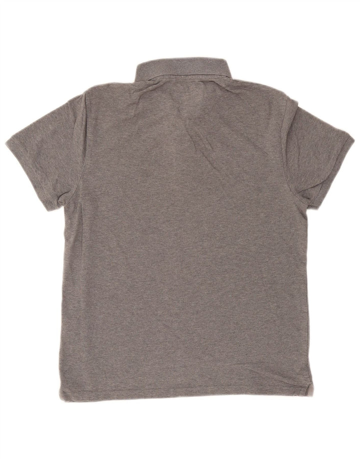 Lyle & Scott Poloskjorte til mænd, mellemgrå, flækket bomuld