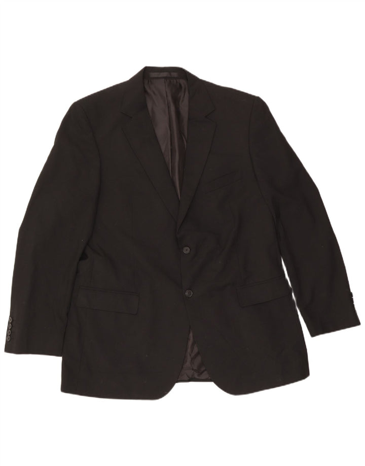 Marks & Spencer Herre 2-knaps blazerjakke UK 44 XL Sort Polyester