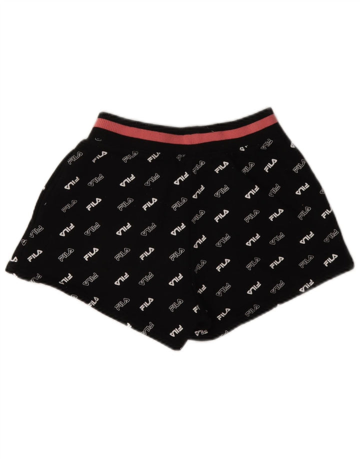 Fila Graphic Sports Shorts til kvinder UK 6 XS Sort polyester