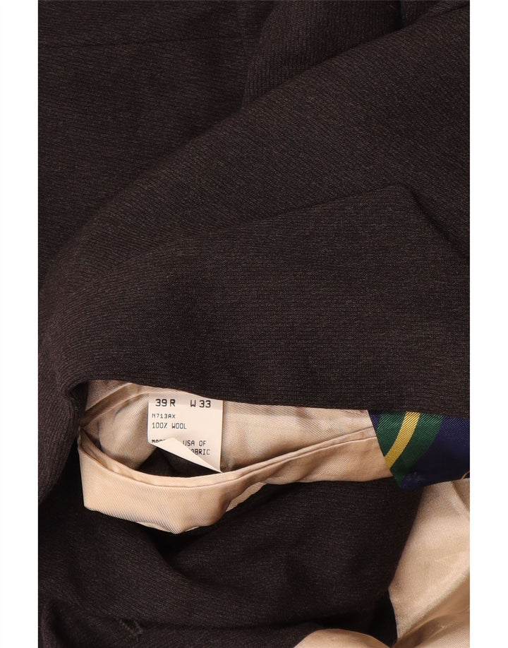 NAUTICA Herre 3-knaps blazerjakke UK 38 Mellemgrå uld