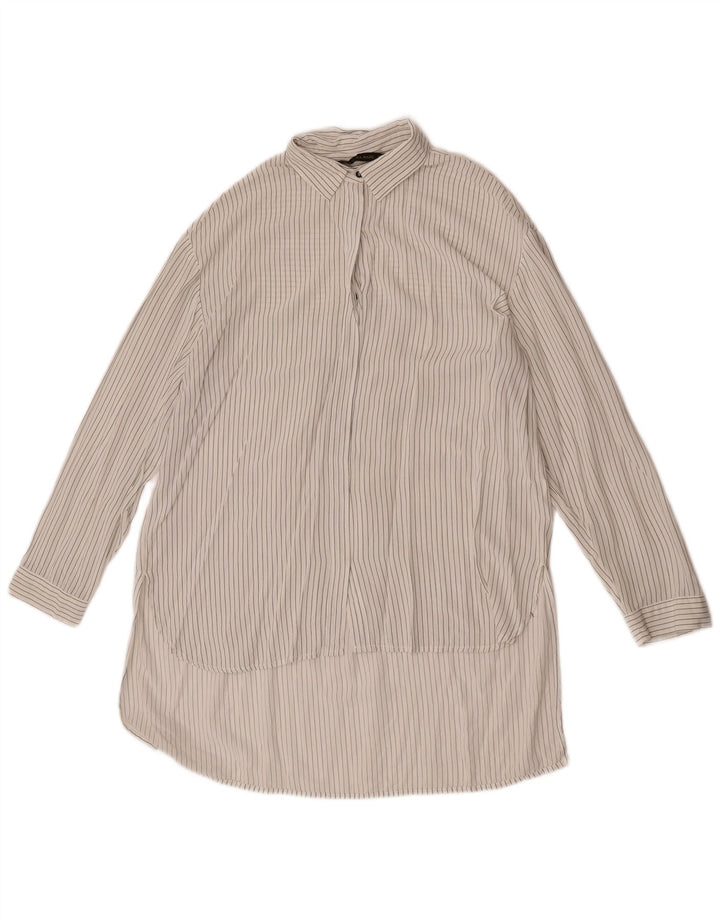 Zara Dame Se Through Pullover Shirt UK 16 Large Off White Stribet