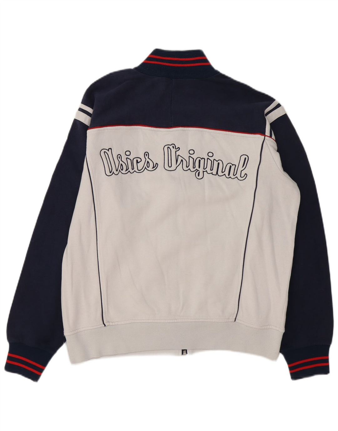 ASICS Grafisk træningsdragt til mænd, topjakke, stor hvid farveblok