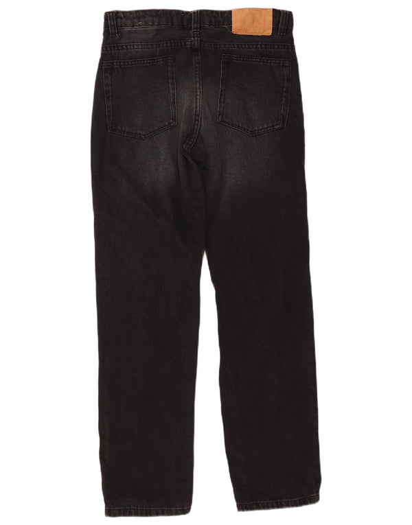 Zara Girls Straight Jeans 13-14 År W28 L28 Sort Bomuld