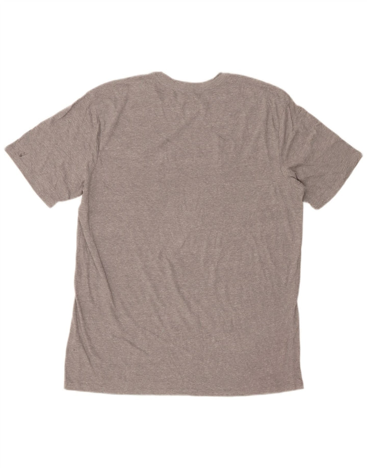 PUMA Grafisk T-shirt top til mænd, stor grå flækket