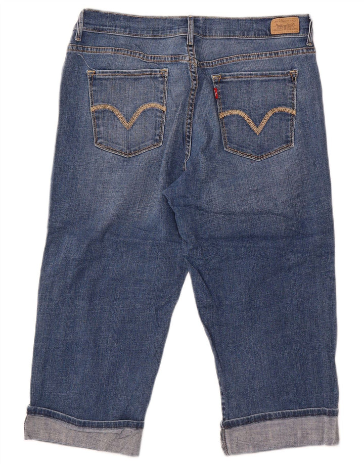 Levi's Dame 515 Capri Jeans US 12 Large W34 L18 Blå Bomuld