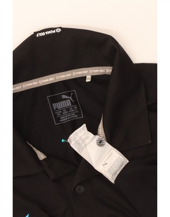Puma Herre Golf Polo Shirt Stor Sort Polyester