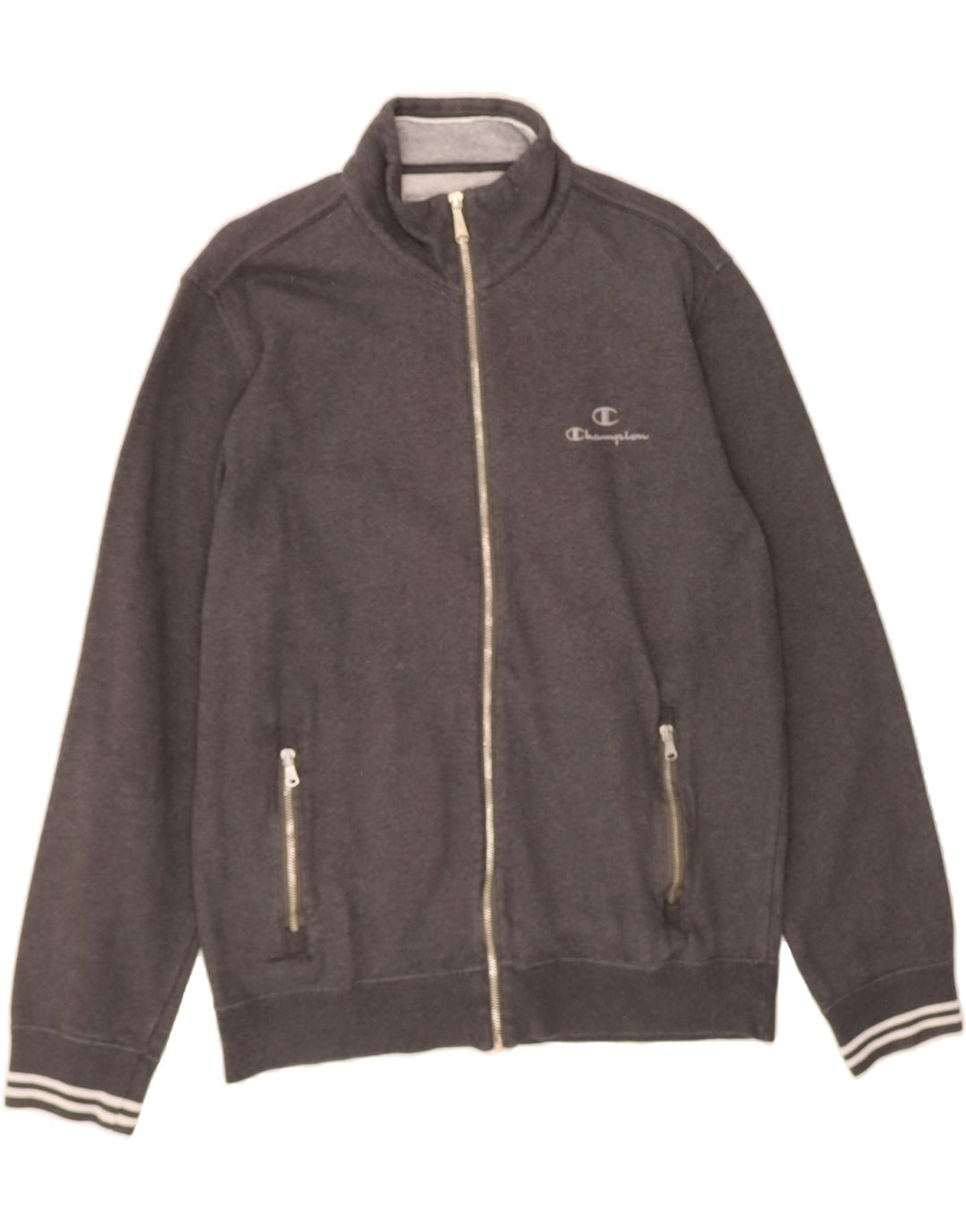 CHAMPION Mens Tracksuit Top Jacket Medium Grey Cotton Vintage Champion and Second-Hand Champion from Messina Hembry 