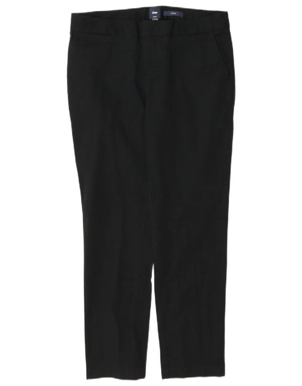 Gap Womens Straight Chino Trousers US 6 Medium W30 L27 Black