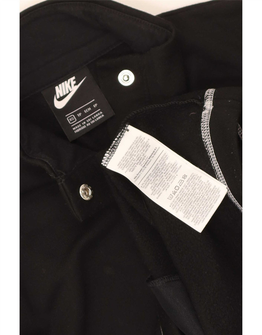 Nike Dame Swoosh Oversized Sweatshirt Jumper UK 6 XS Sort Polyester