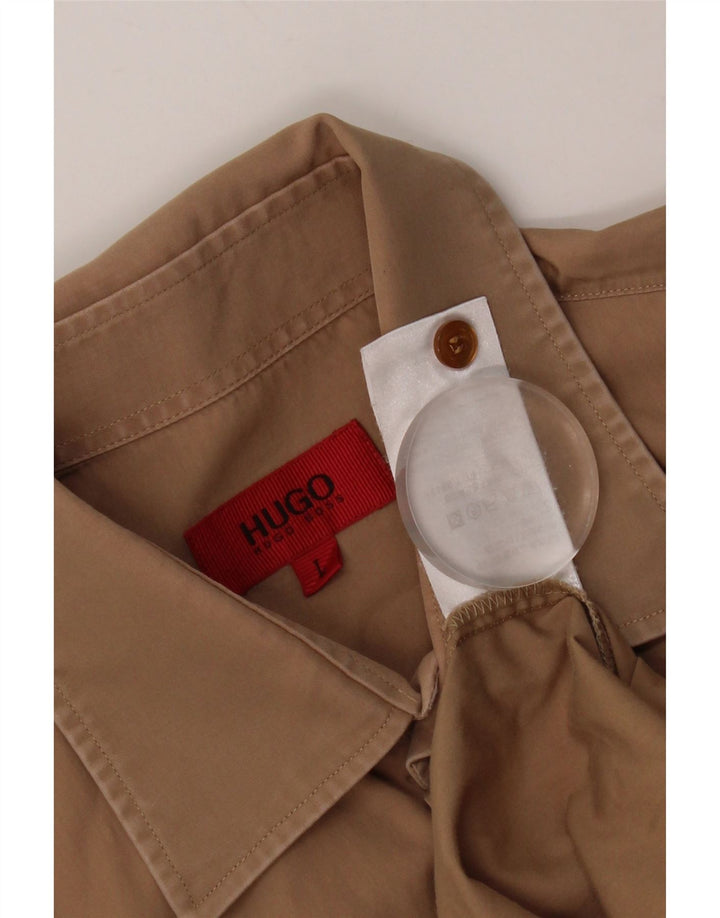 Hugo Boss Herreskjorte Stor brun bomuld