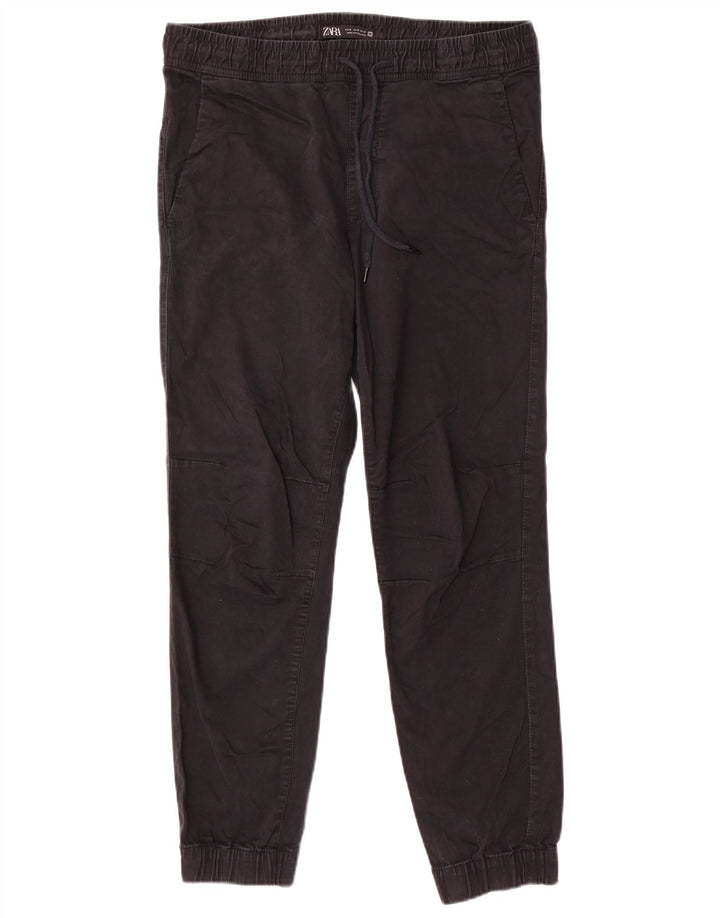 Zara Herre Joggers Chino Bukser Medium W32 L28 Sort Bomuld