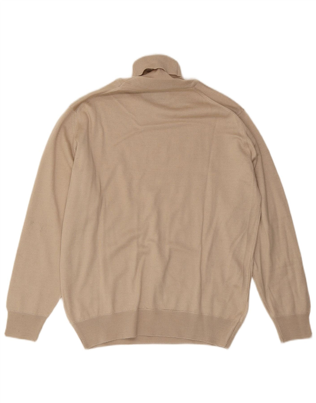 Vintage Herre rullehals sweater medium beige uld