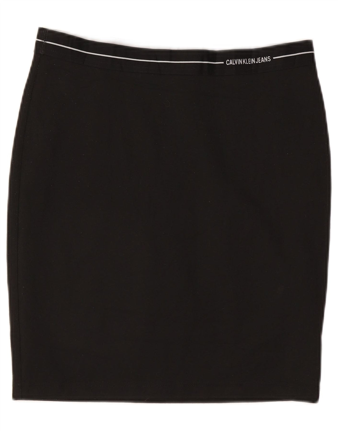 CALVIN KLEIN Dame Pencil Skirt Large W32 Black Polyester