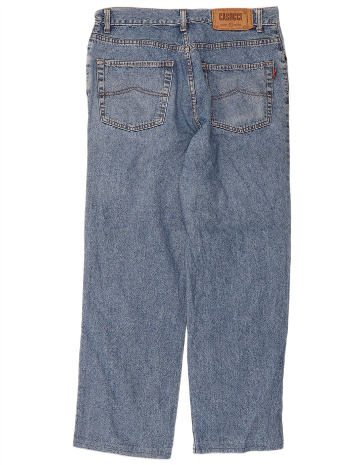 Casucci Straight Jeans til mænd W32 L28 Blå Bomuld