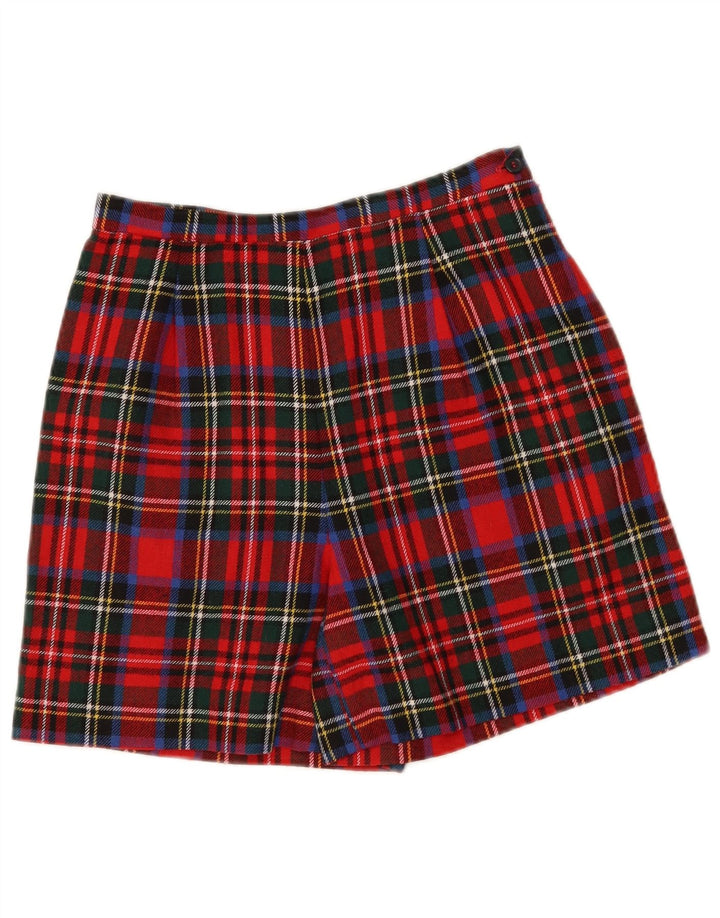 Vintage kvinders fritidsshorts W26 Lille rød ternet