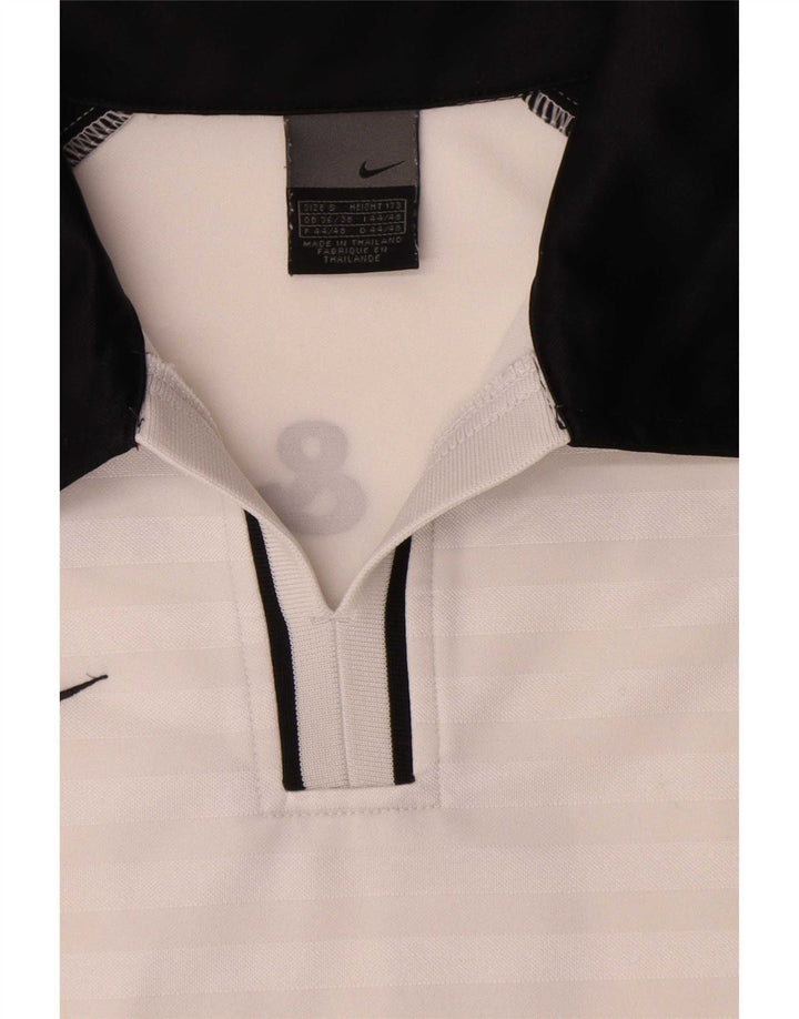Nike grafisk poloskjorte til mænd UK 36/38 Small White Colourblock Polyester
