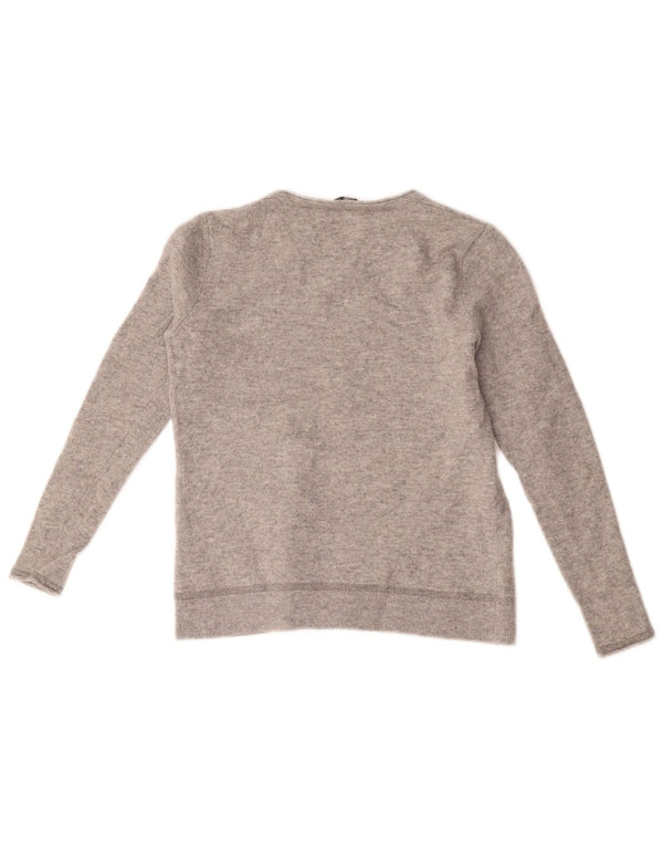 Tommy Hilfiger Dame Boat Neck Jumper Sweater UK 14 Medium Grey Flecked