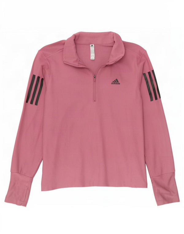 Adidas Dame Aeroready Pullover med lynlås-hals Træningsdragt Top UK 4/6 XS Pink