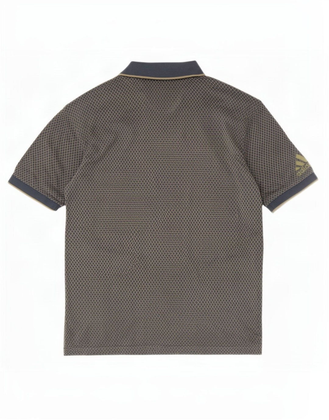Adidas Polo Shirt til mænd, stor grå argyle/diamant bomuld