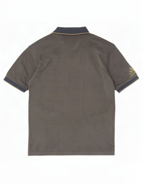 Adidas Polo Shirt til mænd, stor grå argyle/diamant bomuld