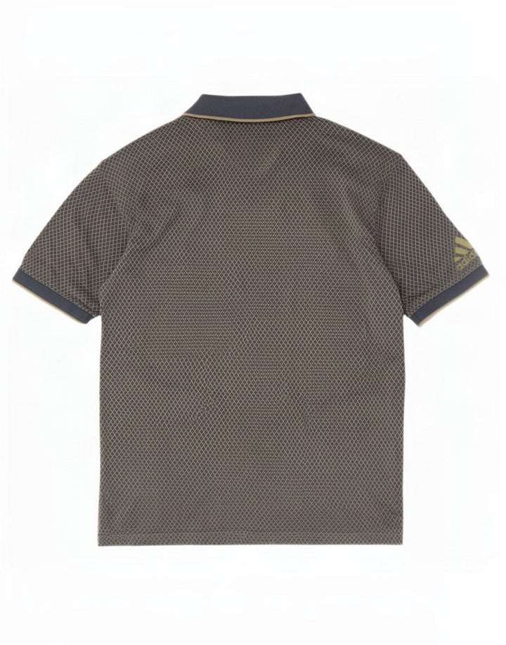 Adidas Polo Shirt til mænd, stor grå argyle/diamant bomuld