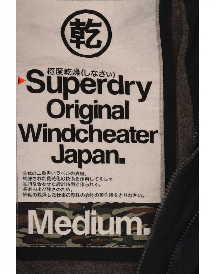 Superdry Herre The Windcheater Windbreaker Jacket UK 38 Medium Navy Blue