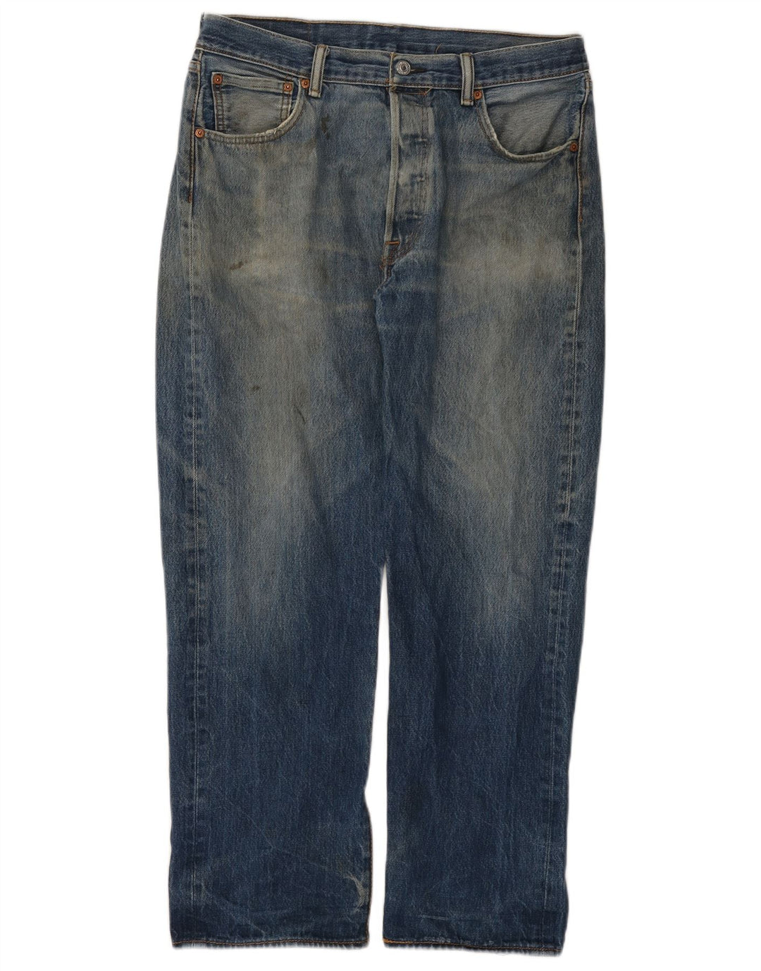 Levi's Herre 501 lige jeans W36 L29 blå bomuld