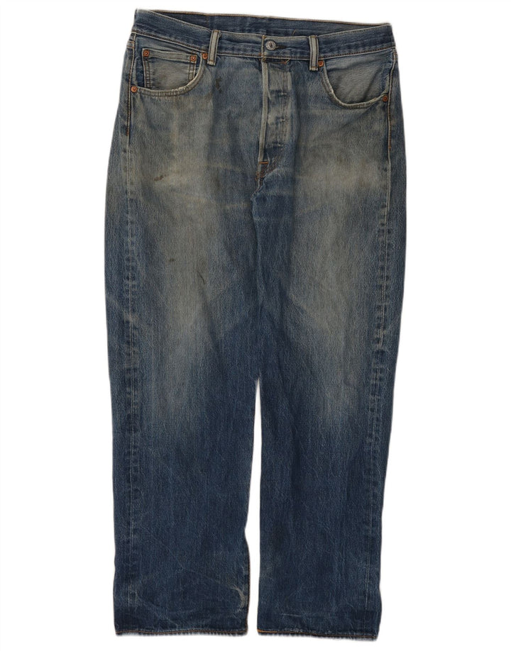 Levi's Herre 501 lige jeans W36 L29 blå bomuld