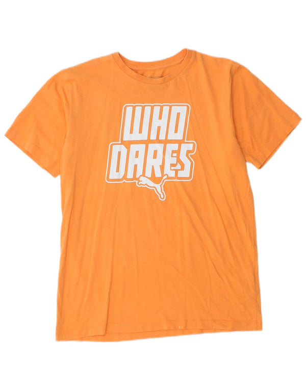 Puma Boys Daren Grafisk T-Shirt Top 13-14 år Orange Bomuld
