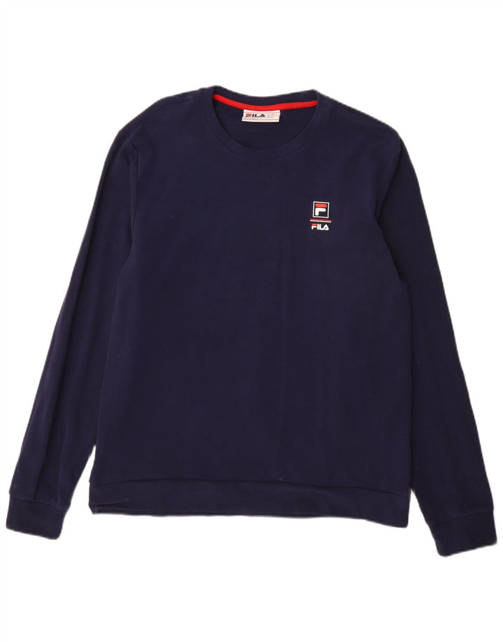 Fila Sweatshirt til mænd Stor marineblå bomuld