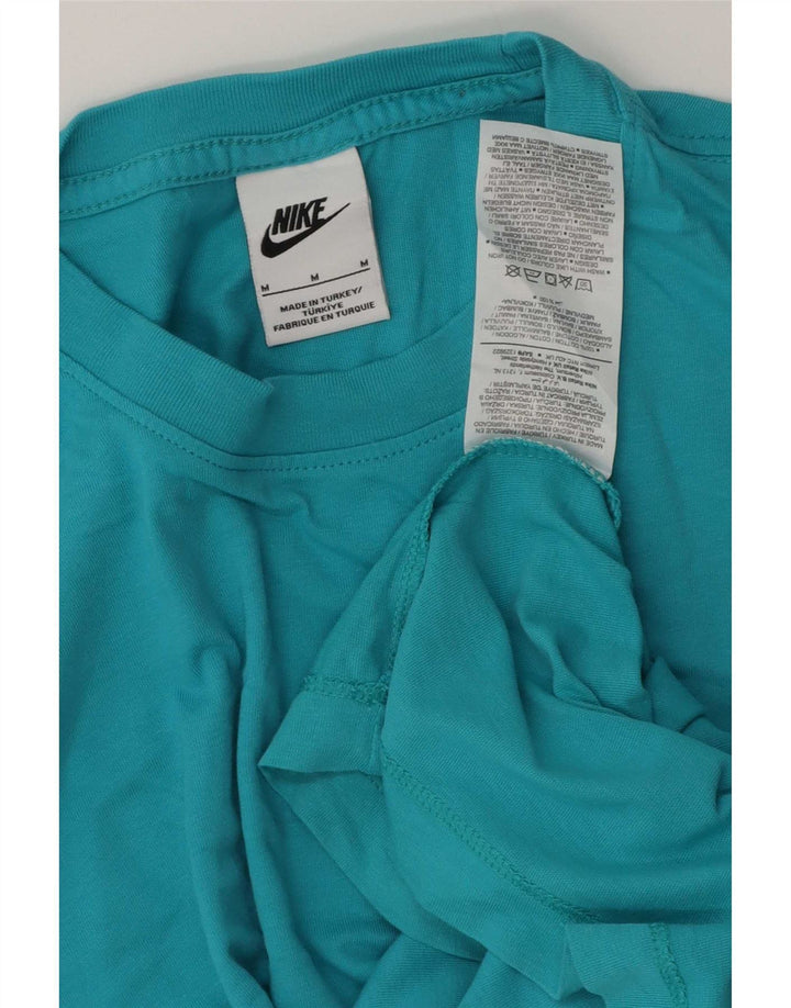 Nike T-shirt top mellemblå bomuld til mænd