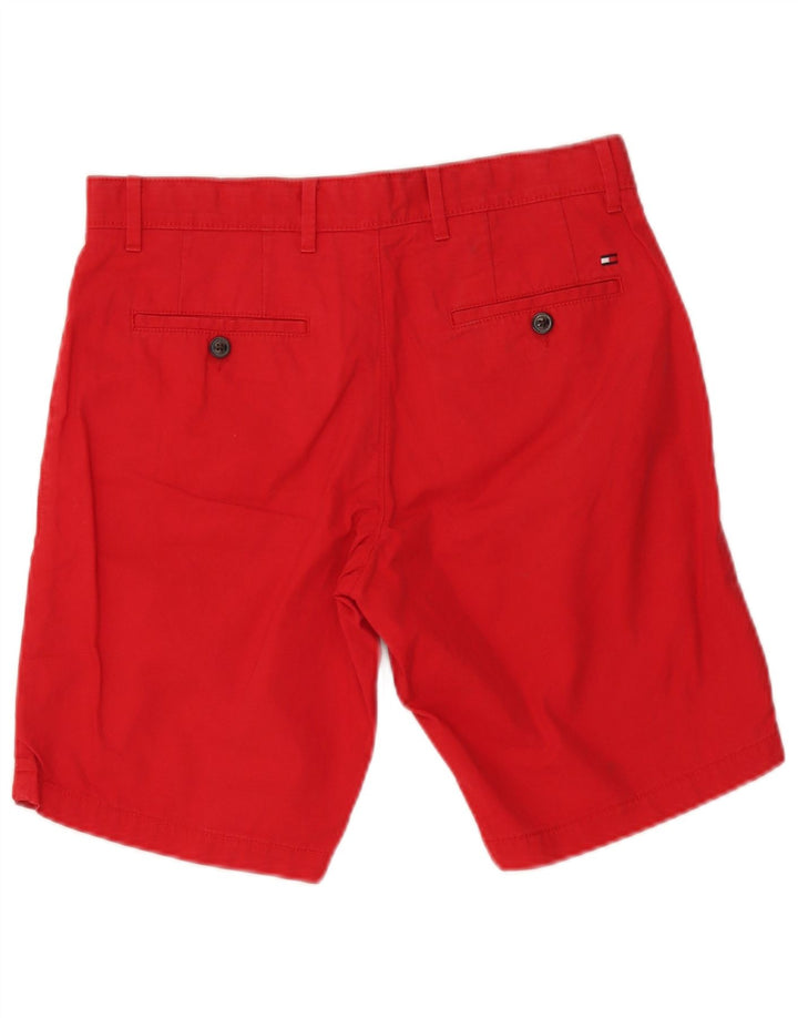 Tommy Hilfiger Herre Chino Shorts W30 Medium Rød Bomuld