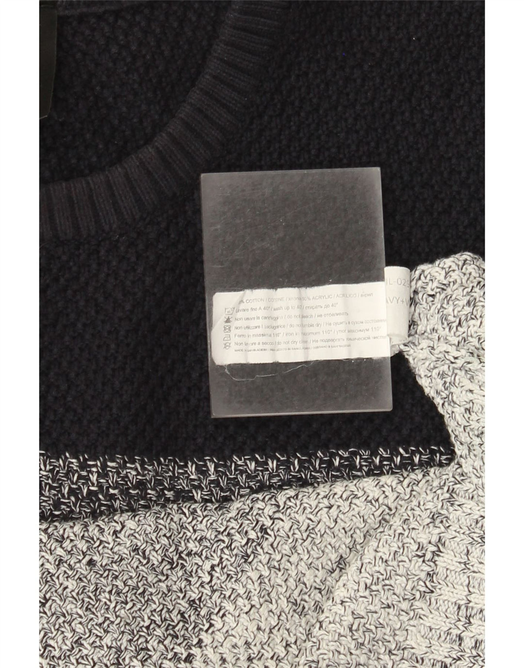 Richmond Herre rund hals sweater stor flerfarvet stribet bomuld